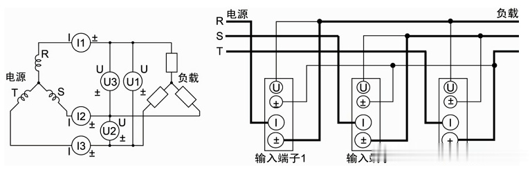 三相功率分析仪3V3A接线方式 三相功率分析仪3V3A接线方式